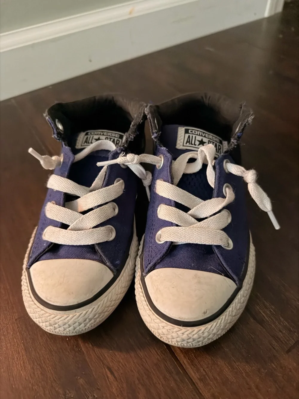 Converse Kids Purple (Navy) and Black Low Top Sneakers